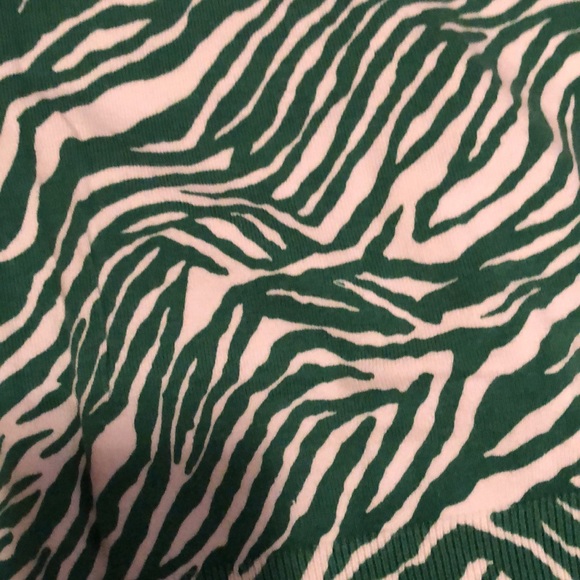 Banana Republic Green and White Zebra Print Cardigan - Picture 4 of 6